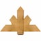 Ekena Millwork Redmond Rough Sawn Timber Gable Bracket, Western Red Cedar, 36"W x 23"H x 2"D x 6"F, 15/12 Pitch GBW036X23X0206RED00RWR - alternate 1